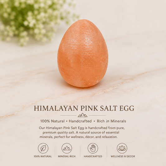 Himalayan Pink Salt Egg — Natural Décor Piece