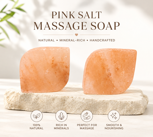 Himalayan Pink Salt Massage Soap – 350g Natural Exfoliating Bar
