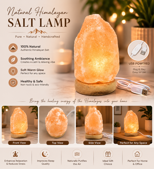 Natural Himalayan Pink Salt USB Lamp (500g)