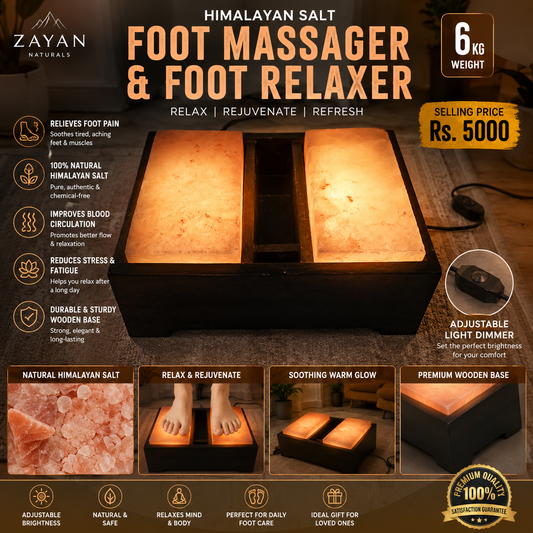 Himalayan Pink Salt Foot Massager & Relaxer with Adjustable Light Dimmer (6 kg)