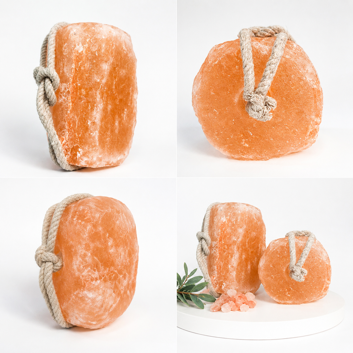 Himalayan Salt Lick with Rope – Natural Mineral Supplement for Animals (2-3 kg)