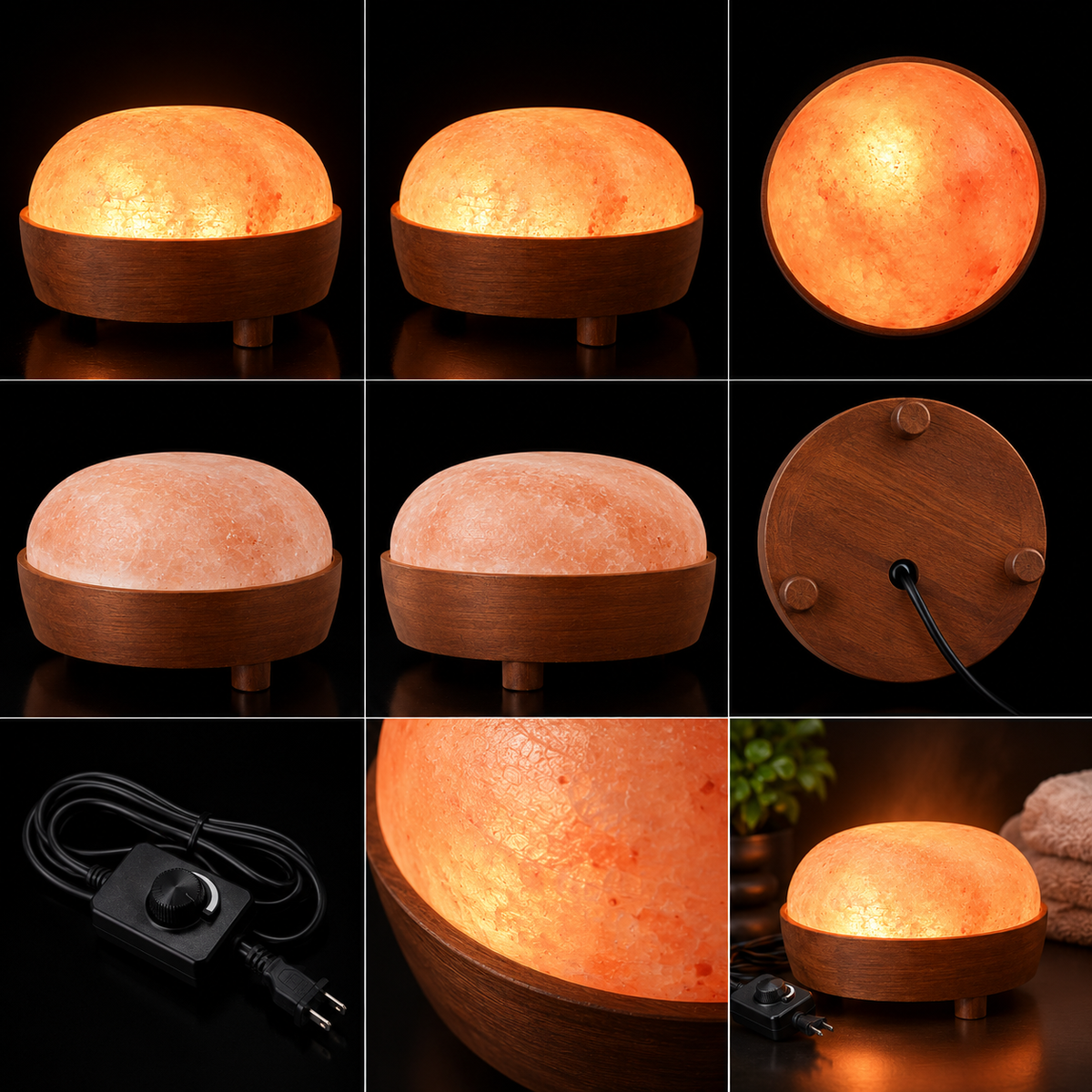 Himalayan Pink Salt Foot Massager & Basking Lamp with Dimmer, 3.5kg