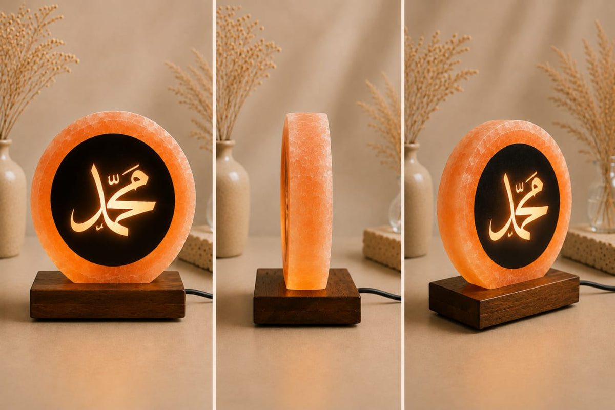 Himalayan Pink Salt Calligraphy Lamp – Premium Home Décor