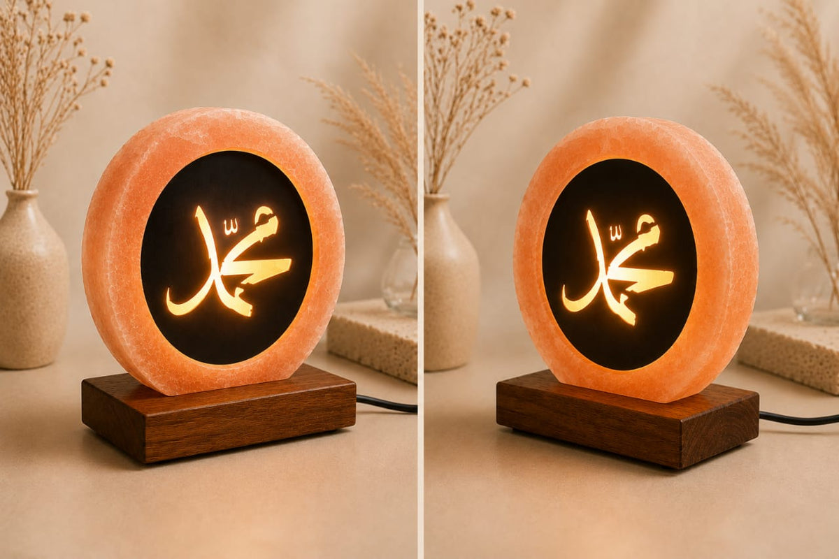 Himalayan Pink Salt Calligraphy Lamp – Premium Home Décor
